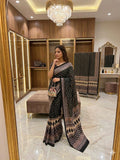 Premium Chinon Silk Beautiful Latest Real Mirror Work Saree