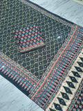 Premium Chinon Silk Beautiful Latest Real Mirror Work Saree