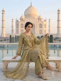 DESIGNER EMBROIDERED WITH CUT WORKED TOP PLAZZO SUIT WITH DUPATTA