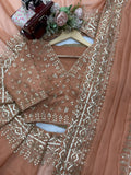 Designer Tibby Silk Stunning Saree With Intricate Thred With Sequnce Work