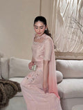 Heavy Roman Glass Silk Material With Multi Embroidery And Bids Moti Work Salwar Kameez