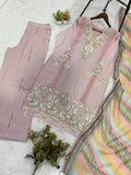 WEDDING SEASON WEAR BEAUTIFUL SEQUENCE EMBROIDERED TOP PLAZZO WITH DUPATTA