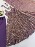 Pure Fendy Silk With Embroidery Sequence Work Beautiful Salwar Kameez