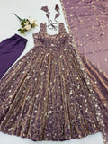 Pure Fendy Silk With Embroidery Sequence Work Beautiful Salwar Kameez