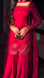 Latest Designer Fendy Silk Top Plazzo And Dupatta Set