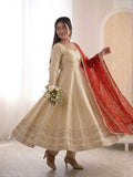 Fully Stitched & Ready To Wear Cosmos Gold Fabric Beautiful Salwar Kameez