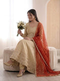 Fully Stitched & Ready To Wear Cosmos Gold Fabric Beautiful Salwar Kameez