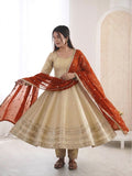 Fully Stitched & Ready To Wear Cosmos Gold Fabric Beautiful Salwar Kameez
