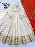 Fully Stitched & Ready To Wear Cosmos Gold Fabric Beautiful Salwar Kameez