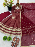 Fully Stitched & Ready To Wear Cosmos Gold Fabric Beautiful Salwar Kameez