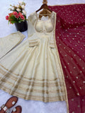 Fully Stitched & Ready To Wear Cosmos Gold Fabric Beautiful Salwar Kameez