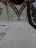 Beautiful Embroidery work Suit Sets in Pure Lilan Suit Set Top pent