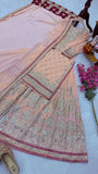 Beautiful Designer Faux Georgette Salwar Kameez With Embroidery Work