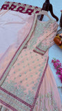 Beautiful Designer Faux Georgette Salwar Kameez With Embroidery Work
