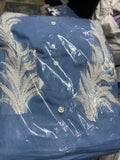 Embroidery Cordset BIGGER sizes Fabric Denim