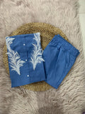 Embroidery Cordset BIGGER sizes Fabric Denim
