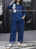 Embroidery Cordset BIGGER sizes Fabric Denim