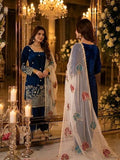 Designer Party Wear Pure Fendi Silk Top  Farshi Palazzo With Dupatta Set
