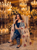 Designer Party Wear Pure Fendi Silk Top  Farshi Palazzo With Dupatta Set