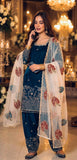 Designer Party Wear Pure Fendi Silk Top  Farshi Palazzo With Dupatta Set