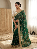Pure Fandy satin material with c pallu birts embroidery work with ready made lace border Saree