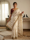 Pure Fandy satin material with c pallu birts embroidery work with ready made lace border Saree