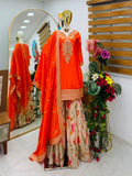Chinon Silk with Codding Embroidery Sequence Work Salwar Kameez