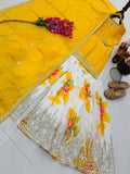 Chinon Silk with Codding Embroidery Sequence Work Salwar Kameez