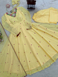 Heavy Faux Georgette with Designer Embroidery with Thread Detailing Work Salwar Kameez