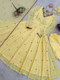 Heavy Faux Georgette with Designer Embroidery with Thread Detailing Work Salwar Kameez