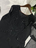 Latest Designer Georgette Top Dupatta And Sharara Set With Beautiful Embroidery Work