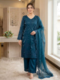 DESIGNER PAKISTANI SUIT WITH SEQUENCE EMBROIDERED AND CUT WORKED TOP PLAZZO AND DUPATTA