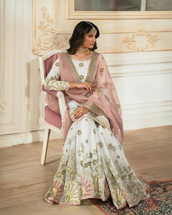 Heavy faux georgette With 5mm Embroidery Sequence Work Salwar Kameez