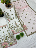 Heavy faux georgette With 5mm Embroidery Sequence Work Salwar Kameez