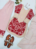 New Designer Party Wear Look Top-Plazzo and Dupatta With Heavy Embroidery Work