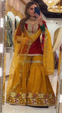 New Designer Heavy Faux Georgette Party Wear Top Sharara and Dupatta