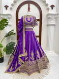 Vichitra silk with Coding dori with thread with Sequence work Beautiful Lehenga Choli
