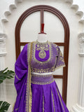 Vichitra silk with Coding dori with thread with Sequence work Beautiful Lehenga Choli