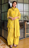 Designer Party Wear Look Mul Chandheri & Farshi Palazzo With Dupatta Set