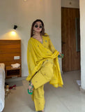 Designer Party Wear Look Mul Chandheri & Farshi Palazzo With Dupatta Set
