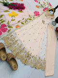 Designer Fox Georgette Party Wear Gown Pent And Dupatta Set