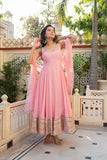 Latest Designer Party Wear Natural Crep Silk Anarkali Suit