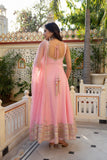 Latest Designer Party Wear Natural Crep Silk Anarkali Suit
