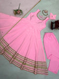 Latest Designer Party Wear Natural Crep Silk Anarkali Suit