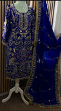 New Designer Party Wear Look Natural Crep Top Dhoti Salwar and Dupatta
