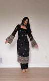 DESIGNER 3 PIECES KURTI  PENT AND DUPATTA WITH EMBROIDERY WORK