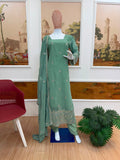 DESIGNER 3 PIECES KURTI  PENT AND DUPATTA WITH EMBROIDERY WORK