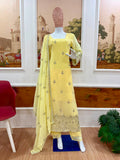 DESIGNER 3 PIECES KURTI  PENT AND DUPATTA WITH EMBROIDERY WORK
