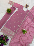 DESIGNER 3 PIECES KURTI  PENT AND DUPATTA WITH EMBROIDERY WORK