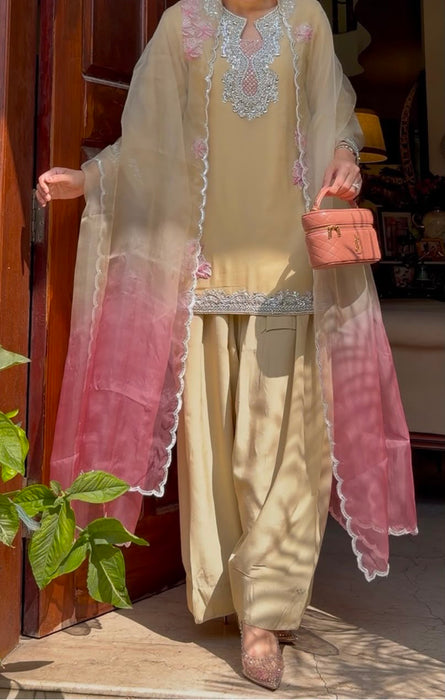 Designer Farshi Plazo Set With Classy Tones  Premium Fabric
